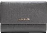 Lazarotti Pelle Portafoglio Bologna Leather Zip Wallet With 15 Card Slots Grey Grigio