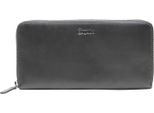 Esquire Pelle Portafoglio Viktoria Zip Around Wallet Black Nero