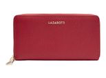 Lazarotti Pelle Portafoglio Bologna Leather Zip Around Wallet With 16 Card Slots Red Rosso