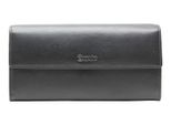Esquire Pelle Portafoglio Viktoria Ladies Long Wallet Black Nero