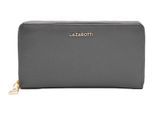 Lazarotti Pelle Portafoglio Bologna Leather Zip Around Wallet With 16 Card Slots Grey Grigio
