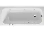 Baignoire BalnéO Duravit Quatego, Version à Encastrer, Simple Dos, BâTi-Support, Garniture De Vidage Et De Trop-Plein, SystèMe Jet, 1600X700Mm, 760610000JS1000, 760610000JS1000