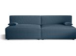 Divano Letto Alvito X2, Colore: Blu. Materiale: Velluto A Coste. A: L: 272 Cm, A: 85 Cm, L: 94 Cm, Divano Con Rete E Funzione Letto, Divano Letto, Divano Letto, Divano Letto, Divano Letto.