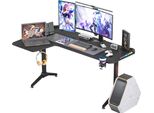 Wisfor Led Rgb Scrivania Da Gioco A Forma Di L, Scrivania Da Gioco, Scrivania Da Computer A Forma Di L, Scrivania In Fibra Di Carbonio, Scrivania Ergonomica Scrivania Da Computer Per Giocatori, Extra Stabile, 162 X 100 Cm, Sinistra