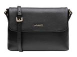 Lazarotti Pelle Borsa A Tracolla Bologna Leather Flap Crossbody Bag Black Nero