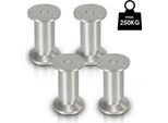 Yakimz 4X Piedini Per Mobili Piedini Per Scrivania Piedini Per Zoccoli Per Hotel Piedini Per Divani Piedini Per Mobili Regolabili-Alluminio-180Mm