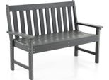 Panca Da Giardino Costway Resistente Alle Intemperie, Panca A 2 Posti, Portata Fino A 320 Kg, Panca Da Parco Per Tutte Le Stagioni In Hdpe, Panca Da Terrazza Per Giardino, Balcone E Terrazzo, 132 X 65 X 91 Cm