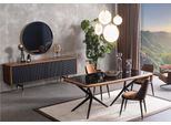 Set Sala Da Pranzo Tavolo 4X Sedie Credenza Specchio 7 Pezzi Jvmoebel
