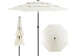 Costway Ombrellone A 3 Livelli, Ø300Cm Doppio Ombrellone Da Giardino Ventilato Con Manovella, Pieghevole A 45° Su Entrambi I Lati, Protezione Uv, Protezione Solare, Ombrellone Da Patio Ombrellone Da Mercato Per Patio, Giardino