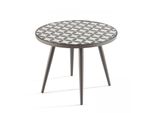 Tavolino Basso Rotondo Con Motivo A Mosaico In Vetroceramica - Oviala Tivoli