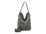 Fritzi Aus PreußEn Borsa A Tracolla Olga Special Rub Hobo Bag Anthra Grigio Scuro