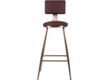 Casa Padrino Sgabello Da Bar Rosso Vino / Rame 44 X 44 X H. 104 Cm - Sgabello Da Bar Imbottito In Similcuoio - Mobili Da Bar - Mobili