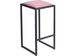 Ferro Sgabello Da Bar 64 Cm Rose - Sgabello Da Bar Moderno In Metallo Senza Schienale In Stile Loft Con Seduta Imbottita