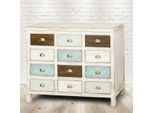Cassettiera Purehaven 110X43X90 Cm In Stile Vintage Unico In Legno Massiccio Lavorato A Mano Design Elegante Legno Di Pino Stabile E Robusto