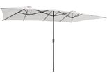Costway Ombrellone Doppio 426X265Cm, Ombrellone Rettangolare, Protezione Uv, Ombrellone Da Giardino Grande Xxl, Ombrellone Da Patio Con Manovella, Ombrellone Da Mercato Per Piscina, Terrazza, Giardino