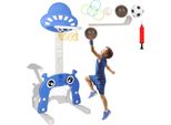 Canestro Da Basket Per Bambini Yakimz 4 In 1 Basket Stand Regolabile In Altezza Sistema Di Canestri Parco Giochi Calcio Porta Golf Anello Di Lancio Incl. Palline
