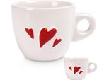 Orion Tazza Da Caffè In Ceramica Tazza Da Caffè Espresso In Ceramica Cuore Bianco 80 Ml