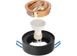 Skand Mini 1 Nero Oro IP20 Rotondo EDO777547 Edo Faretto A Soffitto
