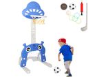 Canestro Da Basket Yakimz 4 In 1 Per Bambini Impianto Da Basket Regolabile In Altezza Porta Da Calcio Per Parco Giochi Anello Da Lancio Per Golf
