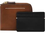 Fossil Porta Carte Di Credito Portacarte Westover Large Zip Bifold Medium Brown Marrone