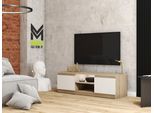 Mobile Tv Minio 120 Cm Didi | Lavagna Con Illuminazione Led Rovere Sonoma / Bianco
