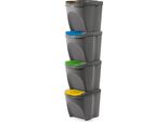 Kotarbau® Sistema Di Raccolta Differenziata Dei Rifiuti Secchio 4 Pz. Selezionatore Di Rifiuti Per La Cucina