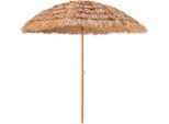 Costway Ombrellone Hawaii, Ø205Cm Ombrellone Da Spiaggia In Plastica, Ombrellone Da Giardino, Ombrellone In Paglia, Ombrellone Da Mercato, Ombrellone Da Patio