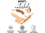 Tuuli Maderotherapy Set In Legno Massaggiatore Rullo Massaggiatore Cellulite Linfodrenaggio Coppa Svedese