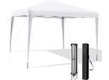 Costway 3X3M Gazebo Pop-Up, Gazebo Pieghevole, Tenda Da Giardino, Regolabile In Altezza, Impermeabile, Gazebo Da Giardino Con Borsa Da Trasporto, Per Giardino, Spiaggia, Terrazza (Bianco)