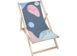 Lettino Dreamroots Pieghevole In Legno, Legno Di Faggio Fino A 130 Kg, Lettino Pieghevole Con Regolazione Dell'inclinazione Dello Schienale A 3 Livelli, Blueberrysmoothie