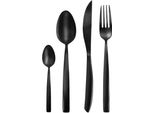 Orion Premimum Set Di Posate 24 Pezzi Nero Lucido Per 6 Persone