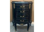 Casa Padrino Cassettone Barocco A 4 Cassetti Nero/Oro - Cassettone Artigianale In Legno Massiccio In Stile Barocco - Mobili Barocchi Artigianali - Nobile & Magnifico