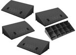 Set Di 5 - Rampa Carrabile 50X27X7 Cm Rampa A Cuneo Carrabile Per Sedia A Rotelle Rampa Da Soglia Per Moto, Auto, Sedia A Rotelle, Rimorchio, Carriola Ausilio Carrabile - Rampa In Plastica Rampa Da Soglia Per Porta