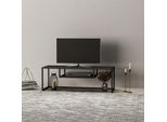 Tavolo Tv 'Isokyrö' In Metallo 120 X 40 X 40 Cm Nero