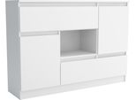 Cassettiera Con 2 Cassetti, Colore: Bianco, A: 120 X 85 X 30 Cm