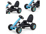 Go-Kart A Pedali Coil, Veicolo A Pedali Per Bambini, Auto Per Bambini, Auto A Pedali, Kart Da Corsa A Pedali, Go-Kart, Ruote In Plastica, Carico Massimo Fino A 30 Kg, Per Bambini A Partire Da 3 Anni, Blu