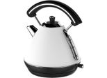 Bollitore Bollitore Retrò Da 1,7 Litri A Spegnimento Automatico Bianco Nero