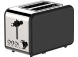 Tostapane Retro 2 Fette Macchina Per Tostare 850 Watt Nero