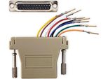 Adattatore Seriale | Adattatore | D-SUB 25-Pin Femmina | RJ45 Femmina | Nichelato | Avorio | Custodia