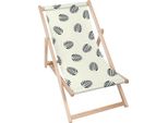 Lettino Dreamroots Pieghevole In Legno, Fino A 130 Kg, Lettino Con Regolazione Dell'inclinazione Dello Schienale In 3 Fasi, Artistic Abstract Tropical