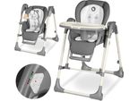Lionelo Laurice - Seggiolone 2 In 1 Regolabile In Altezza Con Funzione Dondolo Per Bambini Da 6 A 36 Mesi - Grigio