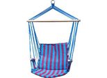 Sedia Sospesa Zolta, Altalena Sospesa, Sedia Sospesa Con Braccioli Per Giardino, Balcone, Soggiorno - Amaca Fino A 120 Kg Blu 50X100 Cm