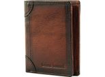 Bruno Banani Pelle Portafoglio Wallet Brown Marrone