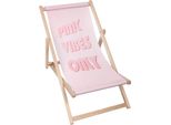Lettino Dreamroots Pieghevole In Legno, Legno Di Faggio Fino A 130 Kg, Lettino Pieghevole Con Regolazione Dell'inclinazione Dello Schienale In 3 Fasi, Pink Vibesonly
