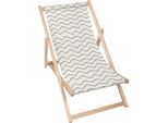 Lettino Dreamroots Pieghevole In Legno, Legno Di Faggio Fino A 130 Kg, Lettino Pieghevole Con Regolazione Dell'inclinazione Dello Schienale A 3 Livelli, Wavy