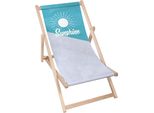 Lettino Dreamroots Pieghevole In Legno, Legno Di Faggio Fino A 130 Kg, Lettino Pieghevole Con Regolazione Dell'inclinazione Dello Schienale In 3 Fasi, Sunshine