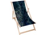 Sdraio Dreamroots Pieghevole In Legno Fino A 130 Kg, Sdraio Pieghevole Con Regolazione Dell'inclinazione Dello Schienale In 3 Fasi, Waterfall