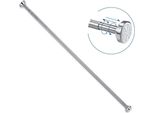Binario Per Tende Da Doccia Da 100 Cm Senza Foratura Regolabile Da 105 Cm A 170 Cm, Binario Telescopico Estensibile Per Doccia E Bagno, Binario Per Tende In Acciaio Inox Per Il Fissaggio, Binario Per Cappotti In Argento