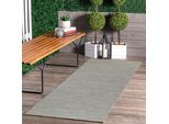 Tappeto Per Interni Ed Esterni - Tappeto Resistente Alle Intemperie Per Balcone, Terrazza, Giardino, Soggiorno, Cucina - Resistente Ai Raggi Uv E All'acqua - Dimensioni 60 X 180 Cm, Argento
