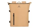 Pactastic Zainetto Zaino Con Scomparto Per Laptop Urban Collection Top Zipper Backpack 45 Cm 19L Beige